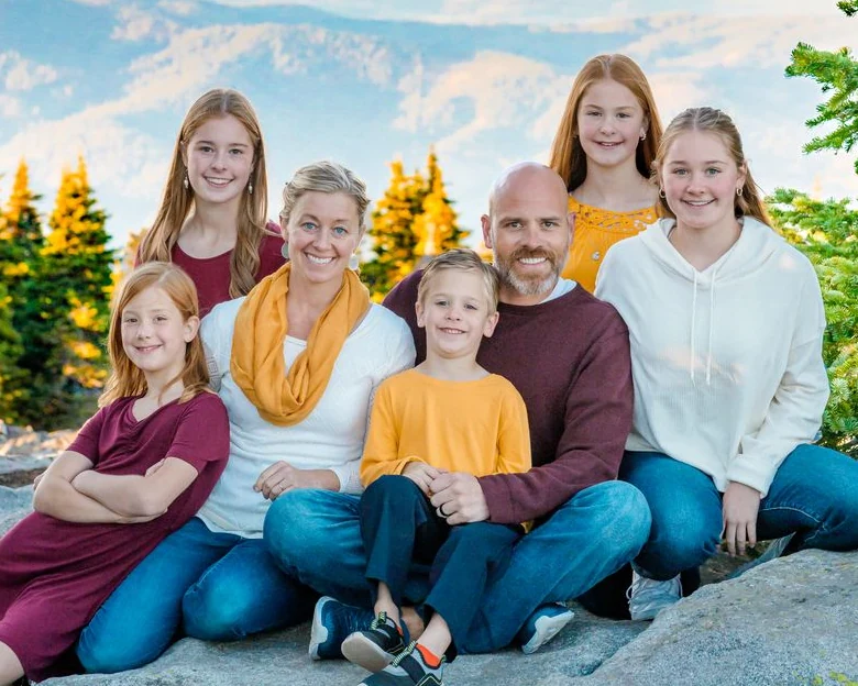 Dr. Aaron Williams with his wife Laura and their five children